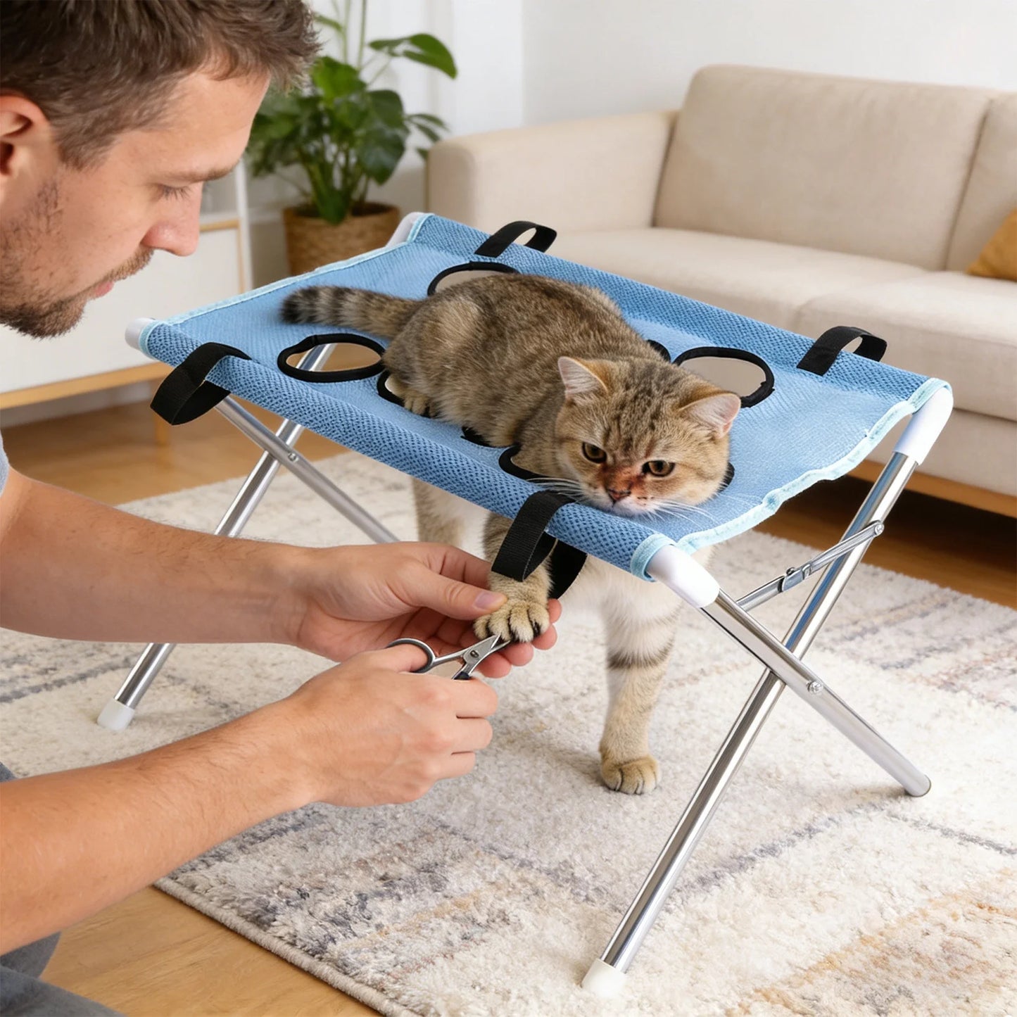 PawTable" -Pet grooming hammock