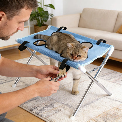 PawTable" -Pet grooming hammock